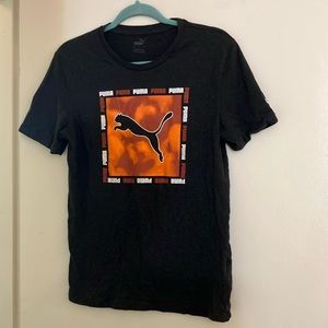 Puma Short Sleeve - Small- Orange Design with Logo
